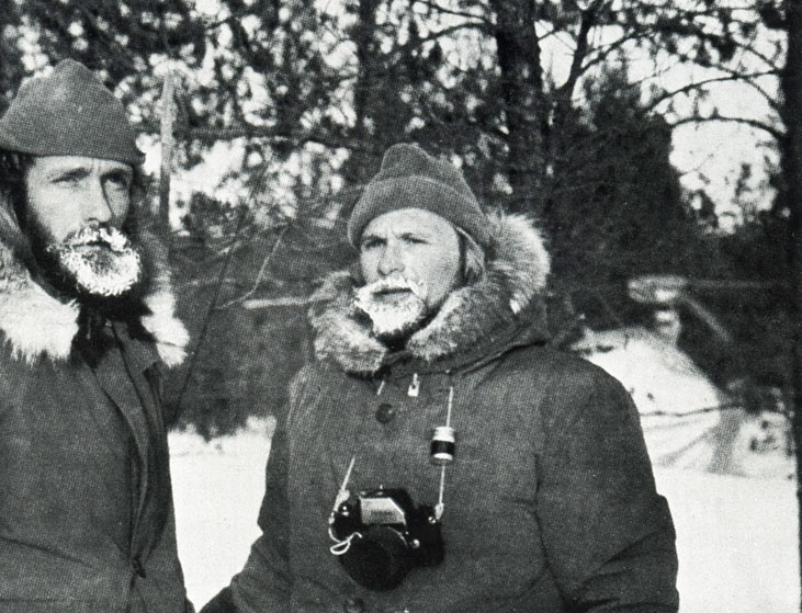 Филипп Кусто и Бернар Делемотт с обледенелыми бородами